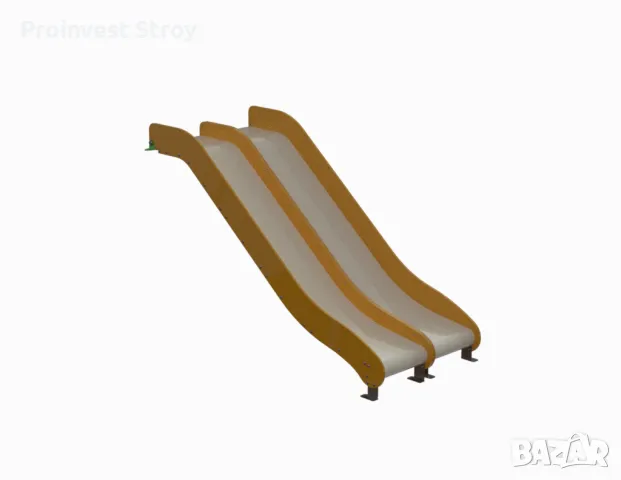 Улей двоен прав неръждаем за детски пързалки и съоръжения АС0031-1 235*90 см., H 1.20 м.