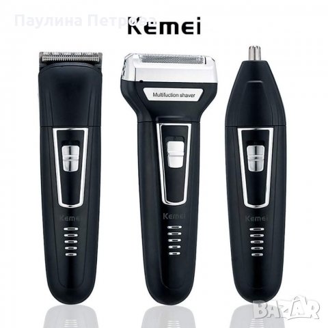 Машинка за бръснене и подстригване 3в1 Kemei 6558 , снимка 1 - Фризьорски принадлежности - 33009008