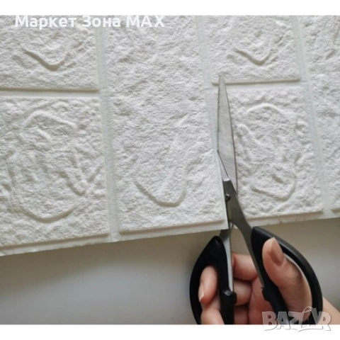 Декоративен Бял 3D тухлен тапет за стени от PE пяна 77х70 см., снимка 3 - Декорация за дома - 52904283
