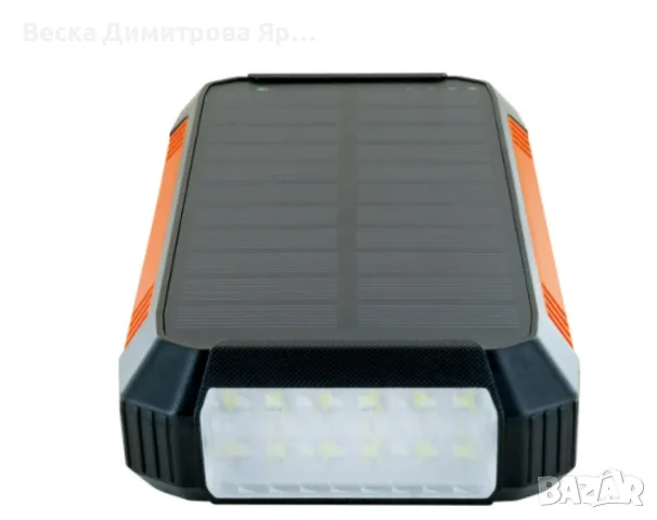 Соларна преносима батерия Schwaiger, с фенерче, снимка 3 - Друга електроника - 49455526