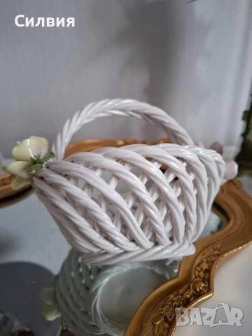 Порцеланова кошничка , снимка 11 - Декорация за дома - 52890208
