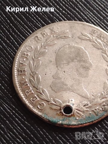 Сребърна монета 20 кройцера 1802г. Франц втори Будапеща Свещена Римска Империя 13638, снимка 3 - Нумизматика и бонистика - 42944300