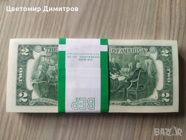 нови банкноти от 2 долара (2 USD), снимка 4 - Нумизматика и бонистика - 38264559