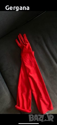 дълги червени ръкавици, снимка 4 - Ръкавици - 43716746