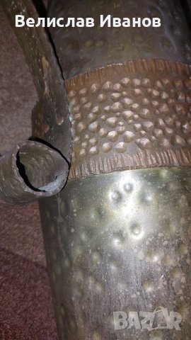 Голяма старинна ваза от бронз и мед, снимка 7 - Антикварни и старинни предмети - 38033111