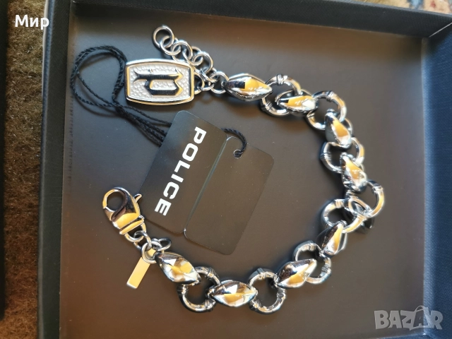 Мъжка масивна елегантна гривна Police, снимка 5 - Гривни - 52927403