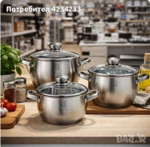 Комплект тенджери , снимка 2 - Съдове за готвене - 53436485