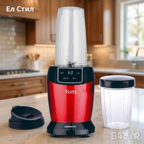 Мощен нутри блендер Oliver Voltz, 1200W с LED дисплей и 2 кани за смути (1000ml/800ml)
