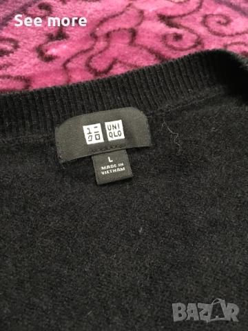 UniQlo 100% кашмир мъжки пуловер L, снимка 5 - Пуловери - 52789127