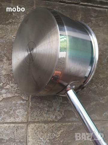 Тенджера -чисто нова, от неръждаема стомана, огледално полирана , марка CONTACTO. Размери: диаметър , снимка 2 - Съдове за готвене - 51509886