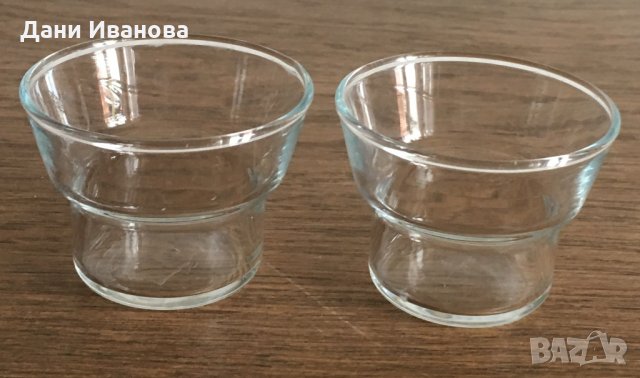 2 бр. стъклени свещници