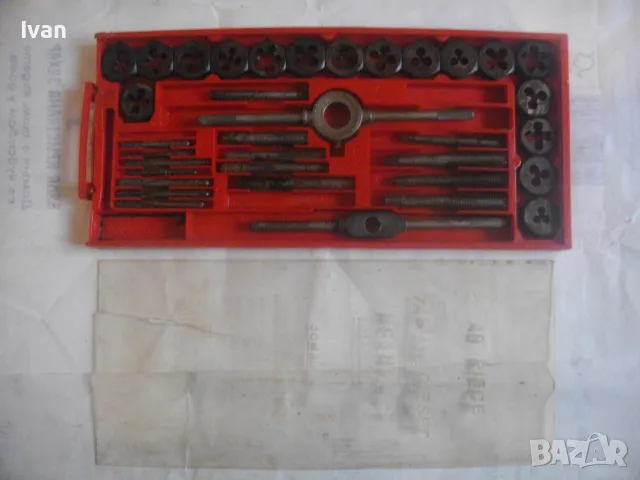 КОМПЛЕКТ 35 БРОЯ РЕЗБОНАРЕЗНИ МЕТЧИЦИ И ПЛАШКИ ЗА ВЪНШНИ/ВЪТРЕШНИ РЕЗБИ ДО М12, снимка 6 - Други инструменти - 48921876