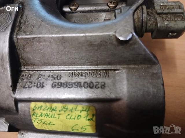 Дроселова клапа за Рено Клио 03-06г. 1.2 16V H8200067219, снимка 3 - Части - 53561158