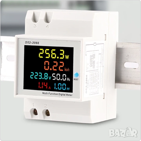 Електромер монофазен D52-2066 волтметър, амперметър, честотомер, енергомер, cos ф-мер , снимка 3 - Други машини и части - 38967628