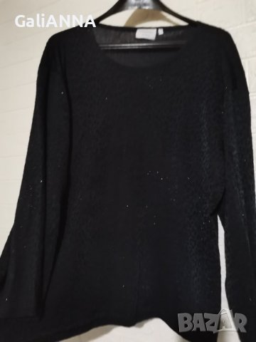 СТРАХОТНА БЛУЗА СЪС СРЕБРИСТИ НИШКИ 2XL-3XL, снимка 4 - Туники - 43687354
