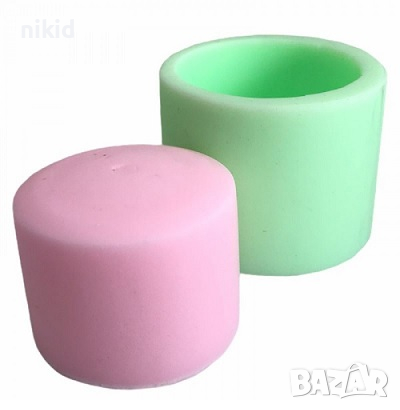 нисък цилиндър силиконов молд форма калъп за свещ свещи гипс декор