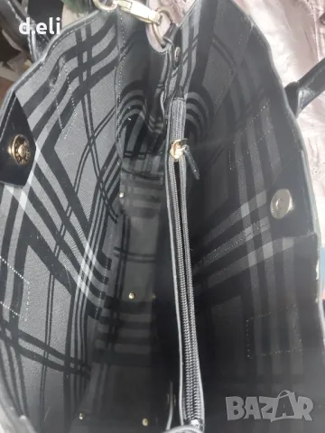 L.CREDI 🇺🇸 100% Кожа Голяма черна чанта, снимка 4 - Чанти - 49891732