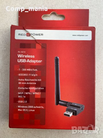 Red4Power N010B Wireless LAN Adapter 300 Mbps, снимка 1 - Други - 35618444