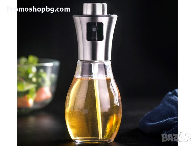 Стъклена Спрей бутилка за зехтин, олио или оцет 200 мл + фуния за пълнене, снимка 7 - Прибори за хранене, готвене и сервиране - 43886611