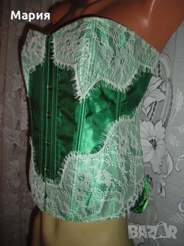 Аdore me-зелен сатенен корсет, снимка 5 - Бельо - 26232173