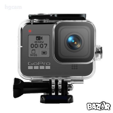 Водоустойчив корпус за GoPro Hero 8 Black, Прозрачен, снимка 1 - Чанти, стативи, аксесоари - 27787457