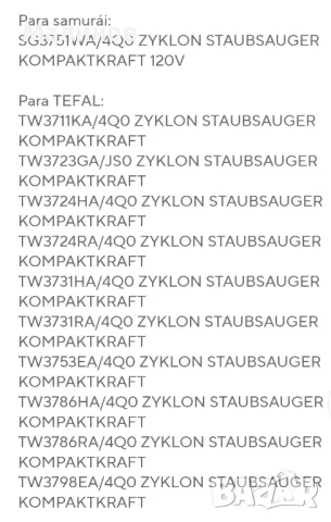 Комплект HEPA филтри за прахосмукачка Rowenta, Moulinex, Tefal, Samurai, снимка 6 - Прахосмукачки - 49207618