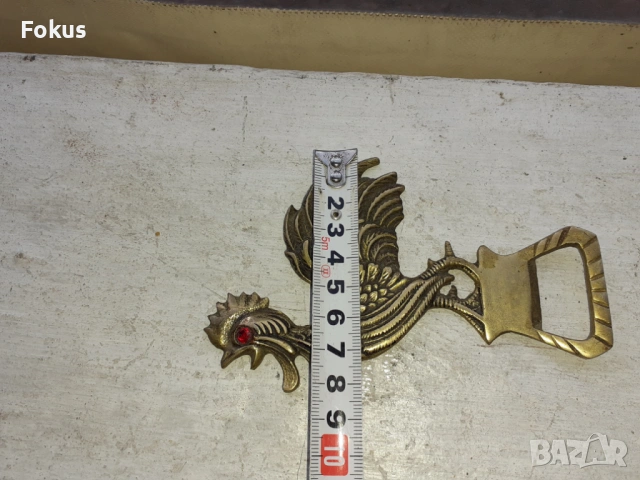 ПЕТЕЛ СТАРА БРОНЗОВА ОТВАРАЧКА, снимка 4 - Антикварни и старинни предмети - 53525743