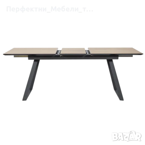 Трапезна разтегателна маса за до 12 човека/200см-бук,метал,здрава,удобна,стабилна,налична!, снимка 2 - Маси - 47469360