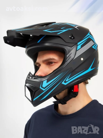 Каска Крос Мотор/Скутер/Бъги/Вело/АТВ -192-1, снимка 3 - Аксесоари и консумативи - 52099367