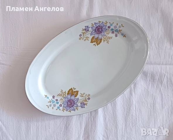 Стар български порцелан-плато. 