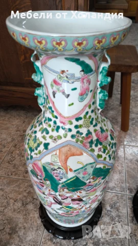 2 бр. големи старинни китайски вази, снимка 3 - Антикварни и старинни предмети - 50999691