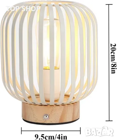 JHY DESIGN USB акумулаторна нощна лампа безжична метална клетка LED фенер, за декорация на парти, снимка 2 - Настолни лампи - 49340600