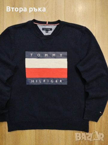 Tommy hilfiger горнище мъжка оригинален , снимка 9 - Спортни дрехи, екипи - 52133399