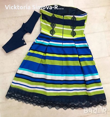 Ефектна рокля с подвижен колан, S/M - ЦЕНАТА Е КРАЙНА, снимка 2 - Рокли - 28424706