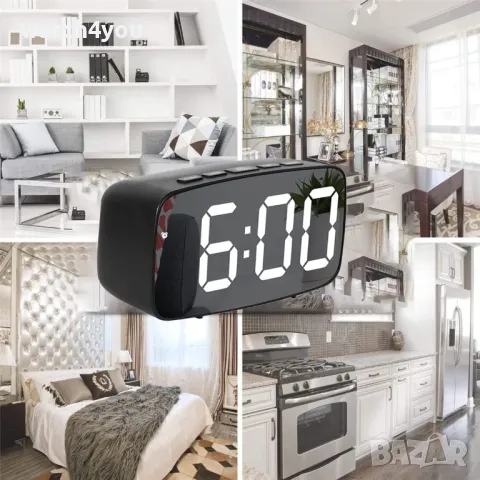 СВЕТЕЩ LED ЧАСОВНИK С ГОЛЕМИ ЦИФРИ НА ТОК ИЛИ БАТЕРИИ, ТЕРМОМЕТЪР БУДИЛНИК АЛАРМА.СВЕТЕЩИ ЧАСОВНИЦИ​, снимка 7 - Други - 44252095