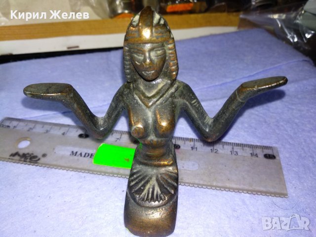 МАСИВНА МЕТАЛНА ПОМЕДНЕНА СТАТУЕТКА СУВЕНИР от ЕГИПЕТ в АНТИЧЕН СТИЛ 41381
