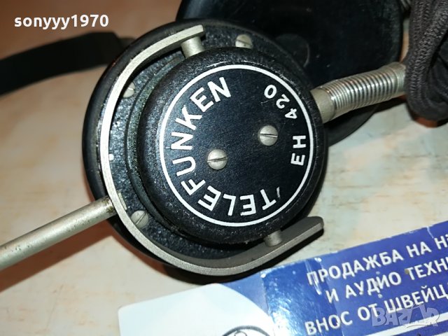 telefunken eh420 4000ohm old germany headphones 0108212135, снимка 5 - Слушалки и портативни колонки - 33688881