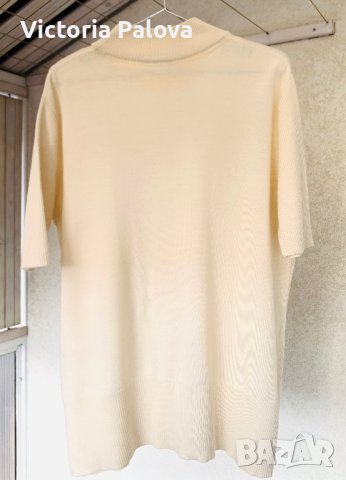Блуза екрю полуполо 100% гладък меринос, снимка 12 - Блузи с дълъг ръкав и пуловери - 43829457