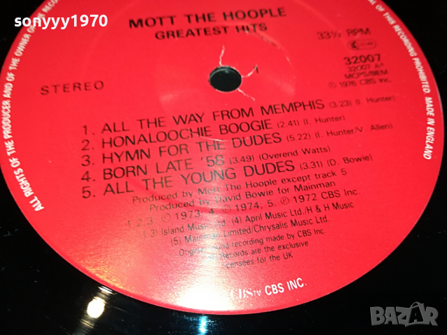 ПОРЪЧАНА-MOTT THE HOOPLE-MADE IN ENGLAND 2004221214, снимка 18 - Грамофонни плочи - 36517539