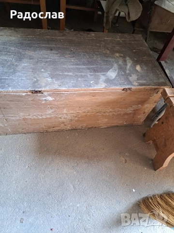 Стар дървен сандък, снимка 8 - Антикварни и старинни предмети - 52864679