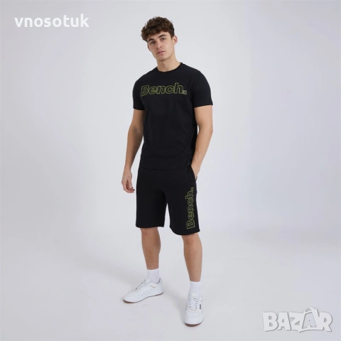 Мъжка тениска и шорти Bench Gowsen, черни-номер XL