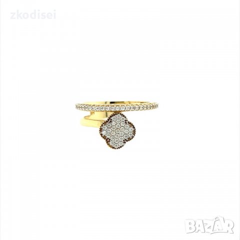 Златен дамски пръстен 3,31гр. размер:56 14кр. проба:585 модел:9906-3, снимка 2 - Пръстени - 38320381