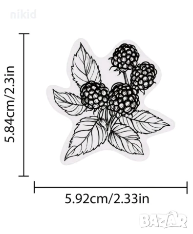 50 бр прозрачни черни черно бели самозалепващи лепенки стикери за украса декор картонена торта и др, снимка 2 - Други - 51254478