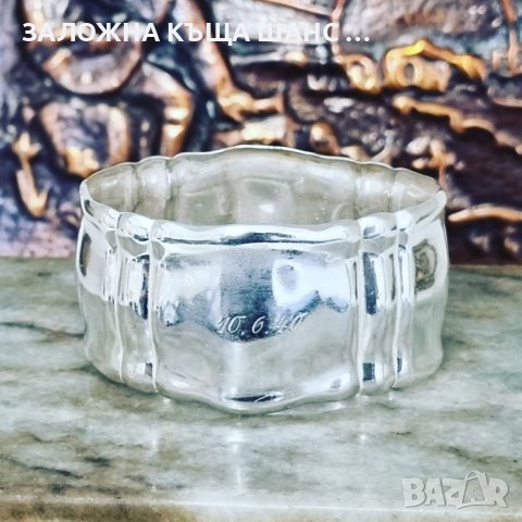 Винтидж немски сребърен пръстен за салфетки !, снимка 4 - Други ценни предмети - 40837757