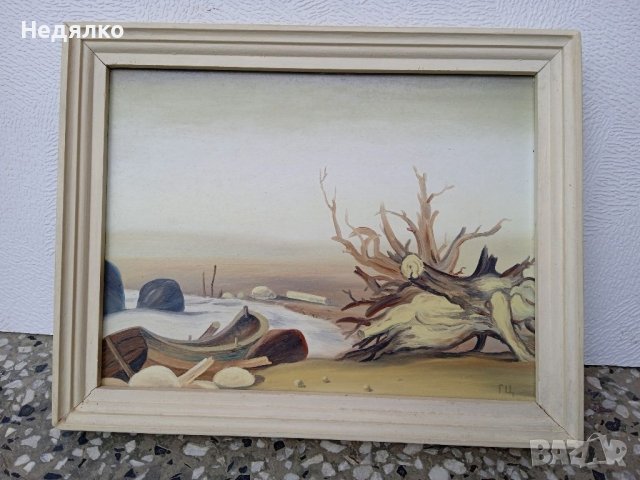 Стари картини,2бр,Георги Цигуларов,масло, снимка 6 - Други ценни предмети - 36760329