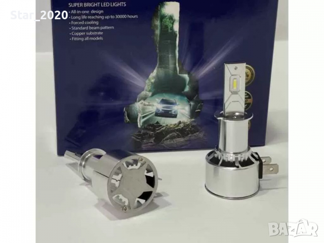 Висококачествени LED крушки за фарове H7, снимка 2 - Аксесоари и консумативи - 36501050