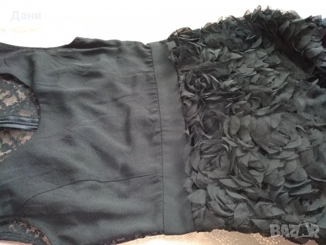 Елегантна черна рокля Jjina fruit, снимка 10 - Рокли - 28874584