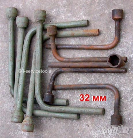 Български КЛЮЧ 32 мм Лула Вложка Гуми Джанти Главини Камион Автобус Ремарке SCANIA Инструмент БАРТЕР, снимка 2 - Ключове - 51898668