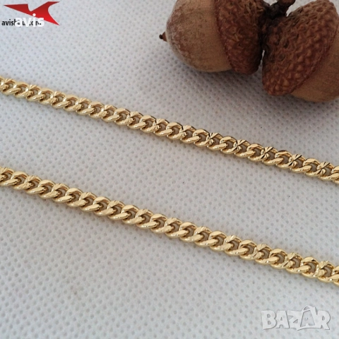 Синджир с 14К златно покритие 254556, снимка 2 - Колиета, медальони, синджири - 52833920
