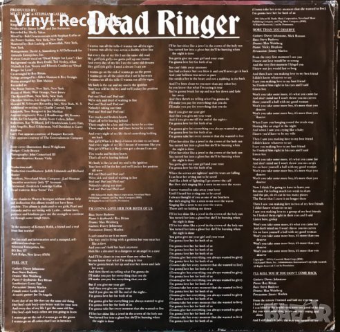 Грамофонна плоча Meat Loaf ‎– Dead Ringer, снимка 3 - Грамофонни плочи - 28223652